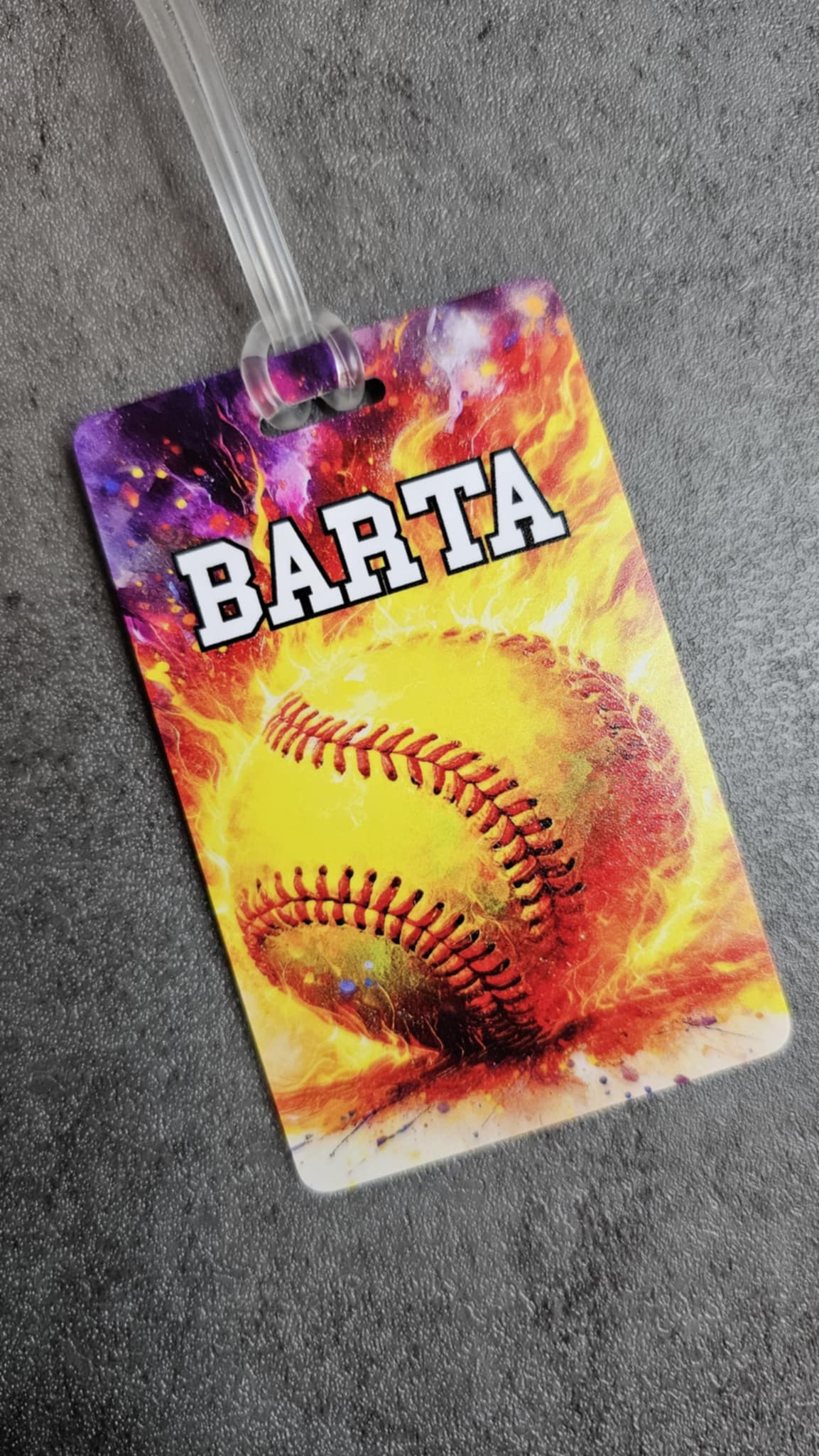 Custom Softball Bag Tag – Durable 30 MIL PVC with Player Name & Number