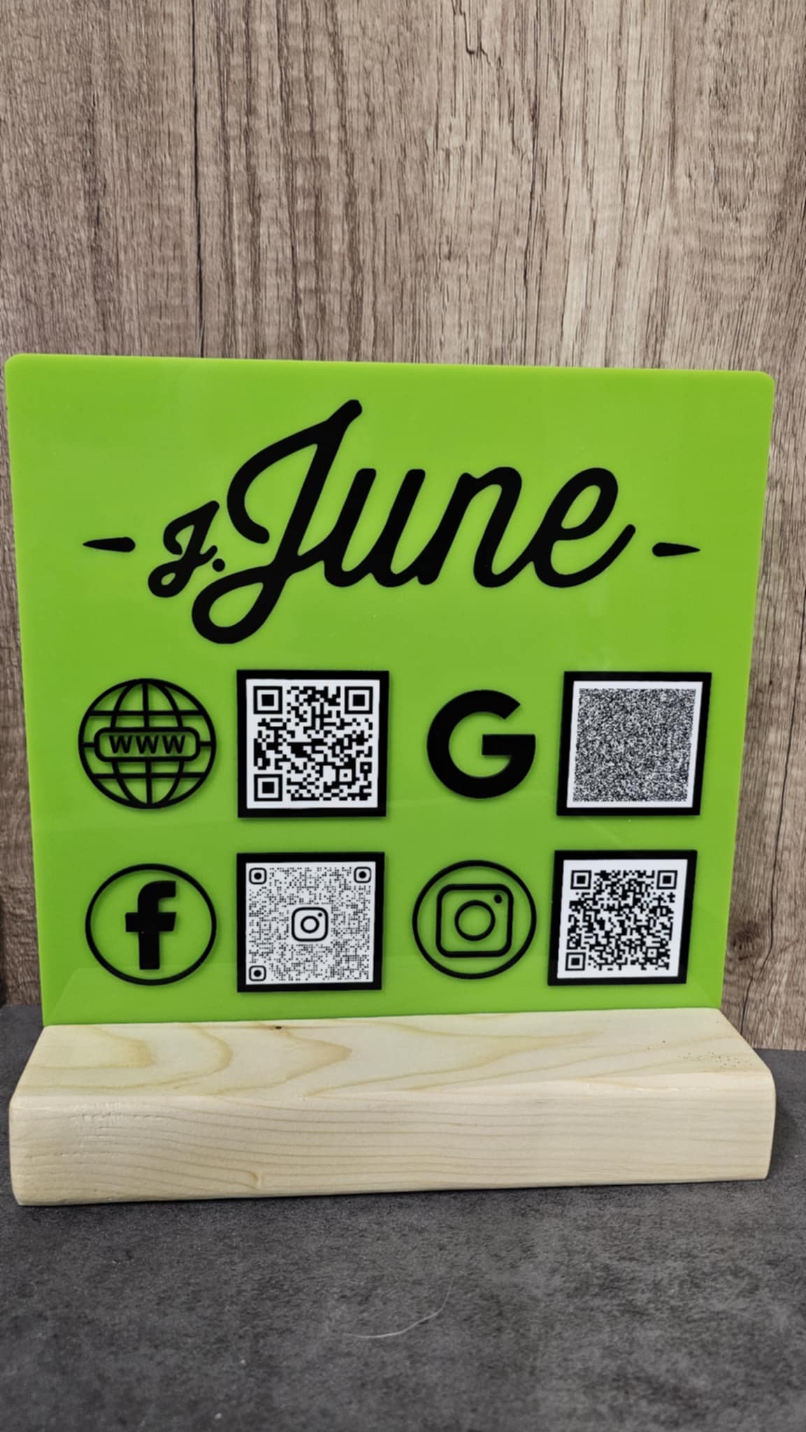 Custom Business QR Code Sign