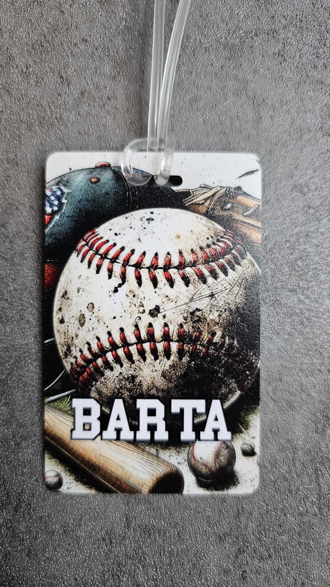 Custom Baseball #2 Bag Tag – Durable 30 MIL PVC with Player Name & Number