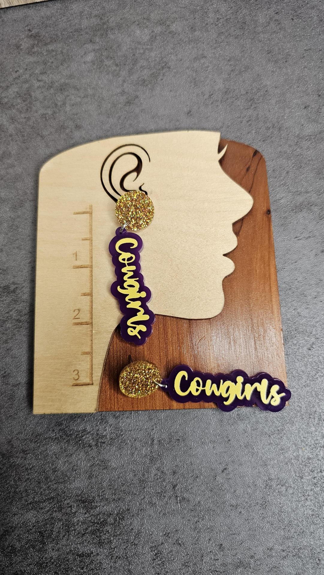 Mascot Name Earrings