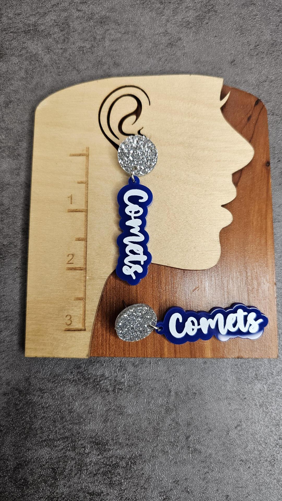 Mascot Name Earrings