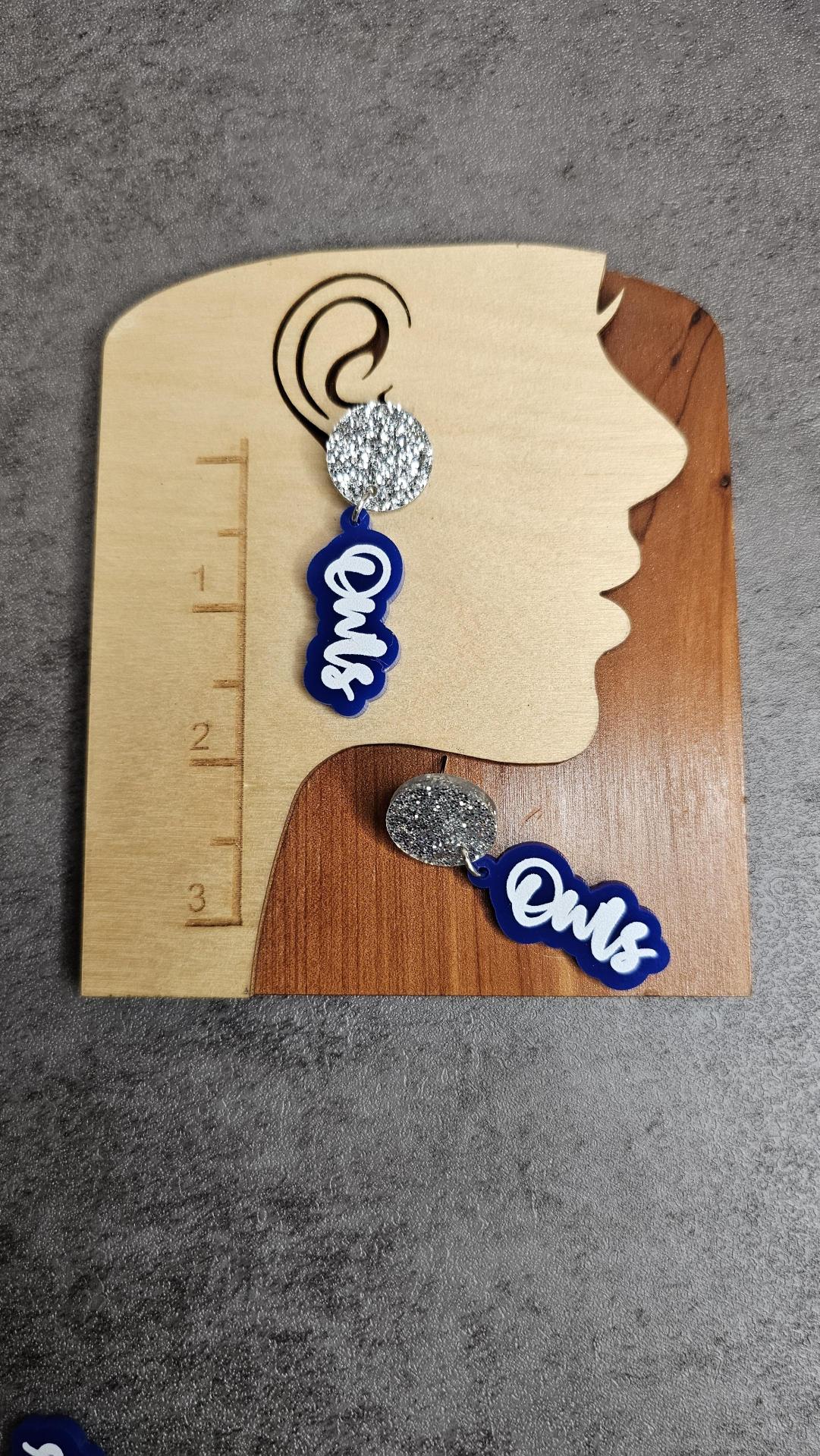 Mascot Name Earrings