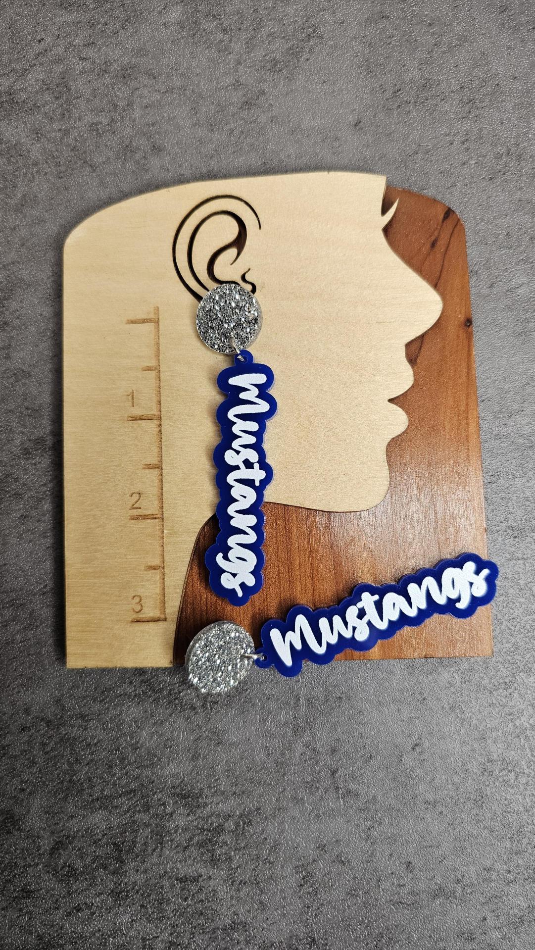 Mascot Name Earrings