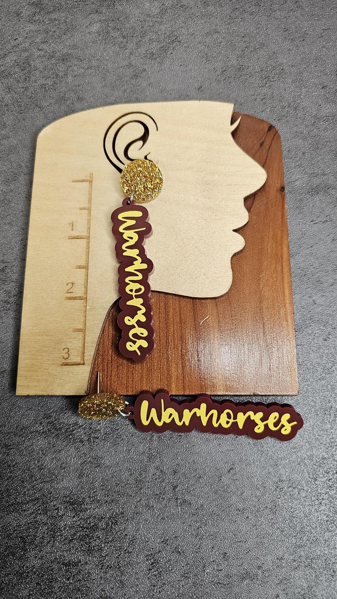 Mascot Name Earrings