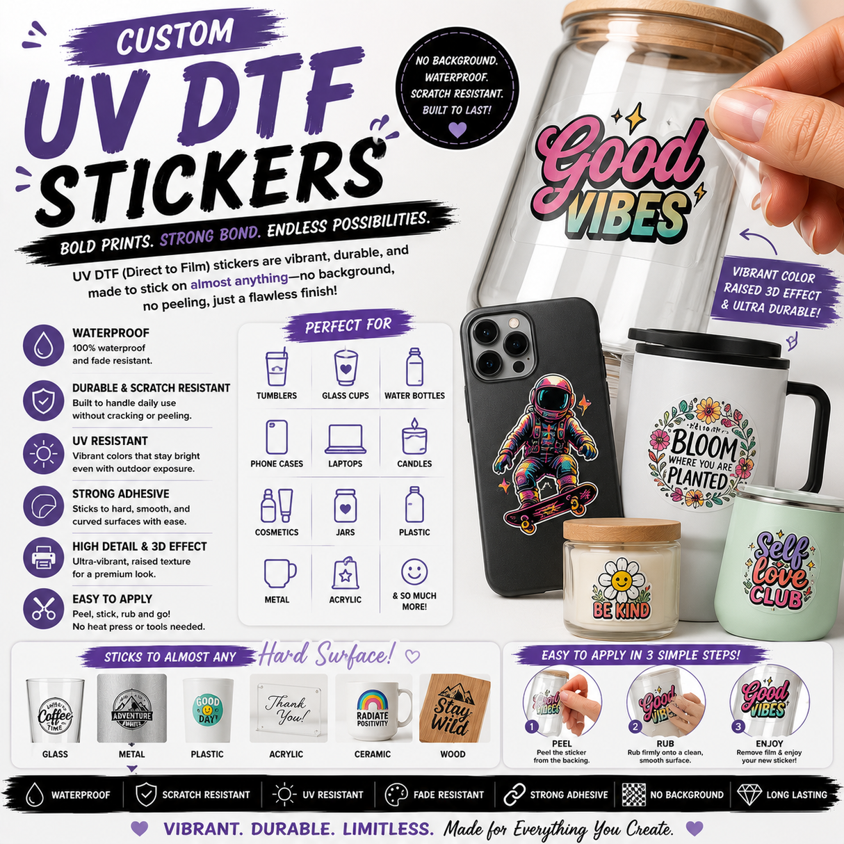 22" x 36" UV DTF Gang Sheet