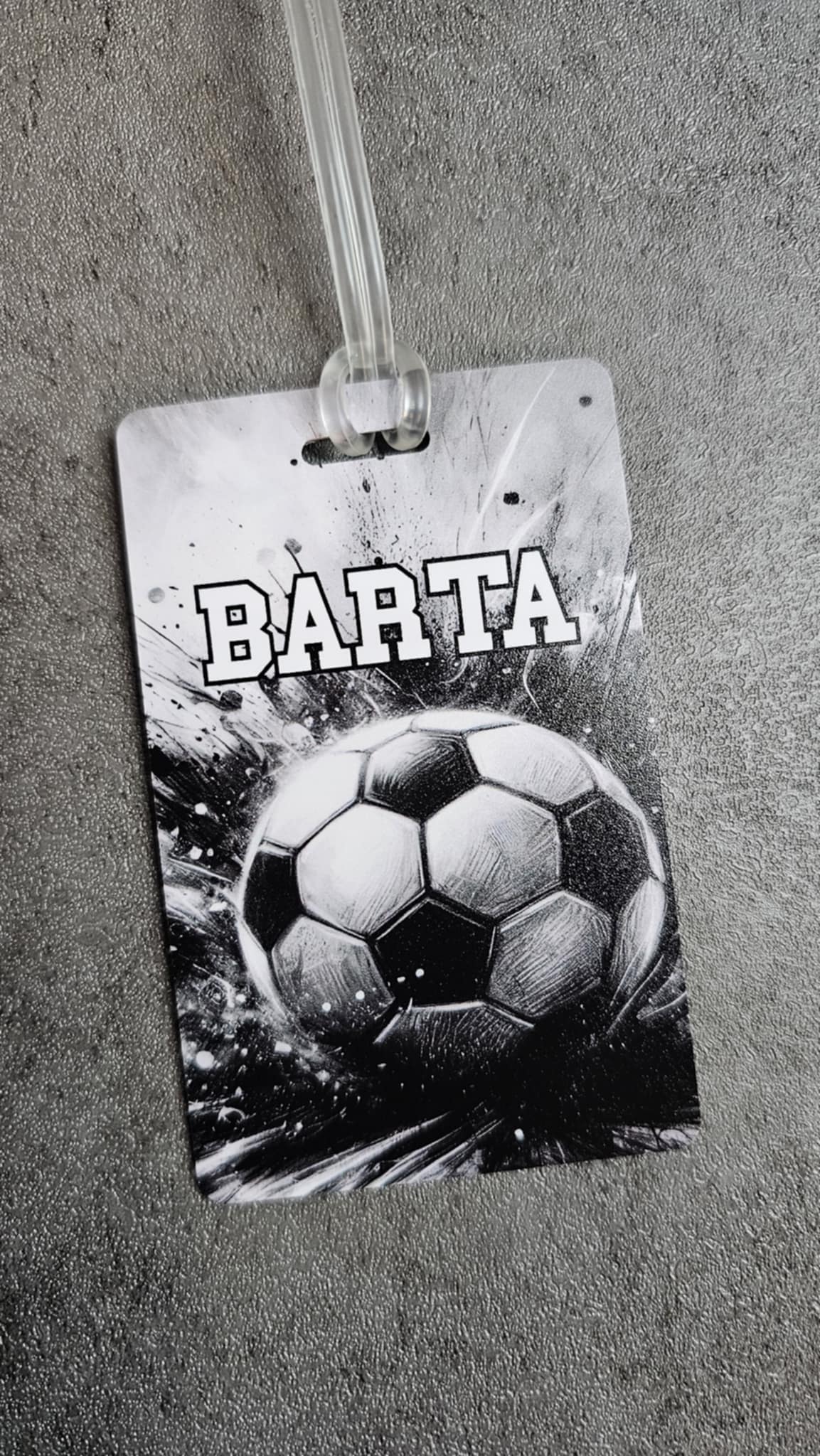 Custom Soccer Bag Tag – Durable 30 MIL PVC with Player Name & Number