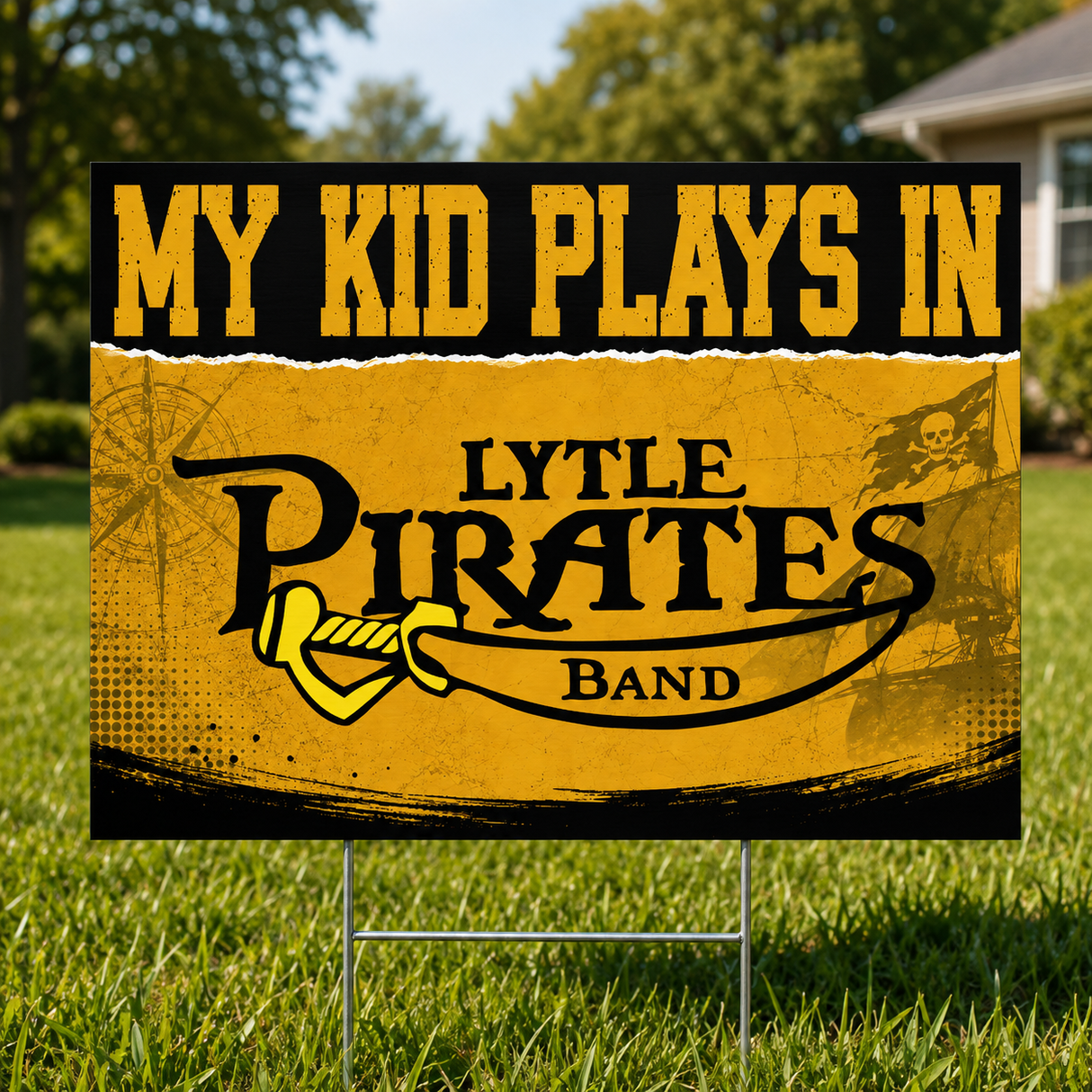 Lytle Pirates Band Yard Sign - 18"x24"