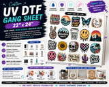22" x 24" UV DTF Gang Sheet
