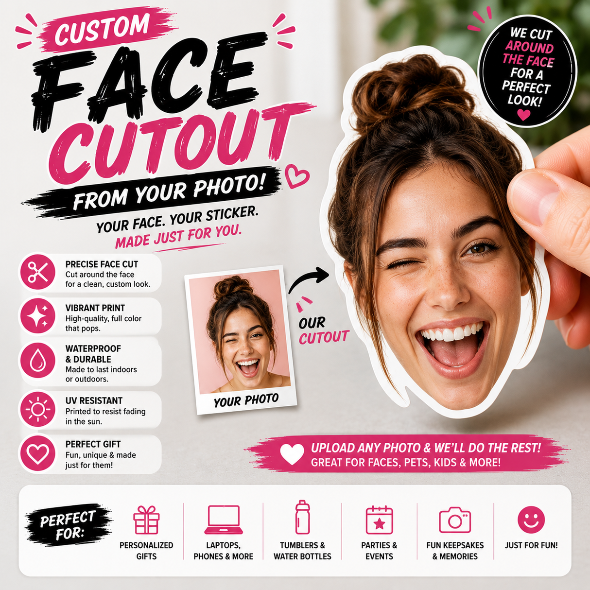 Face Cut Stickers