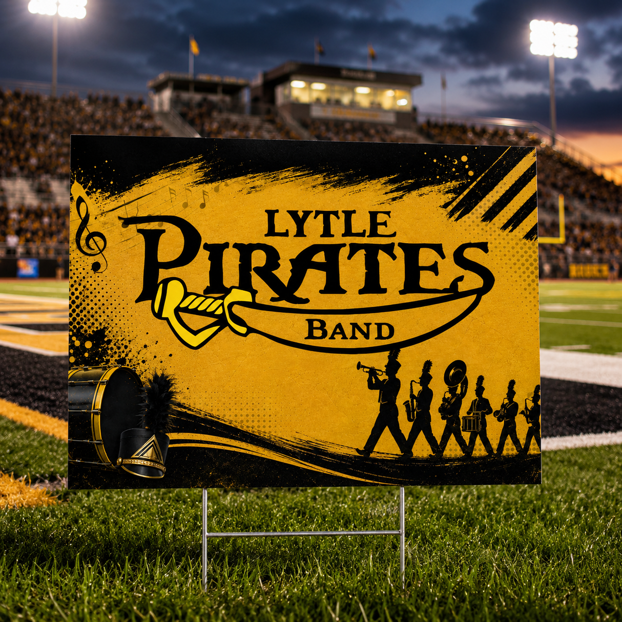 Lytle Pirates Band Yard Sign - 18"x24"