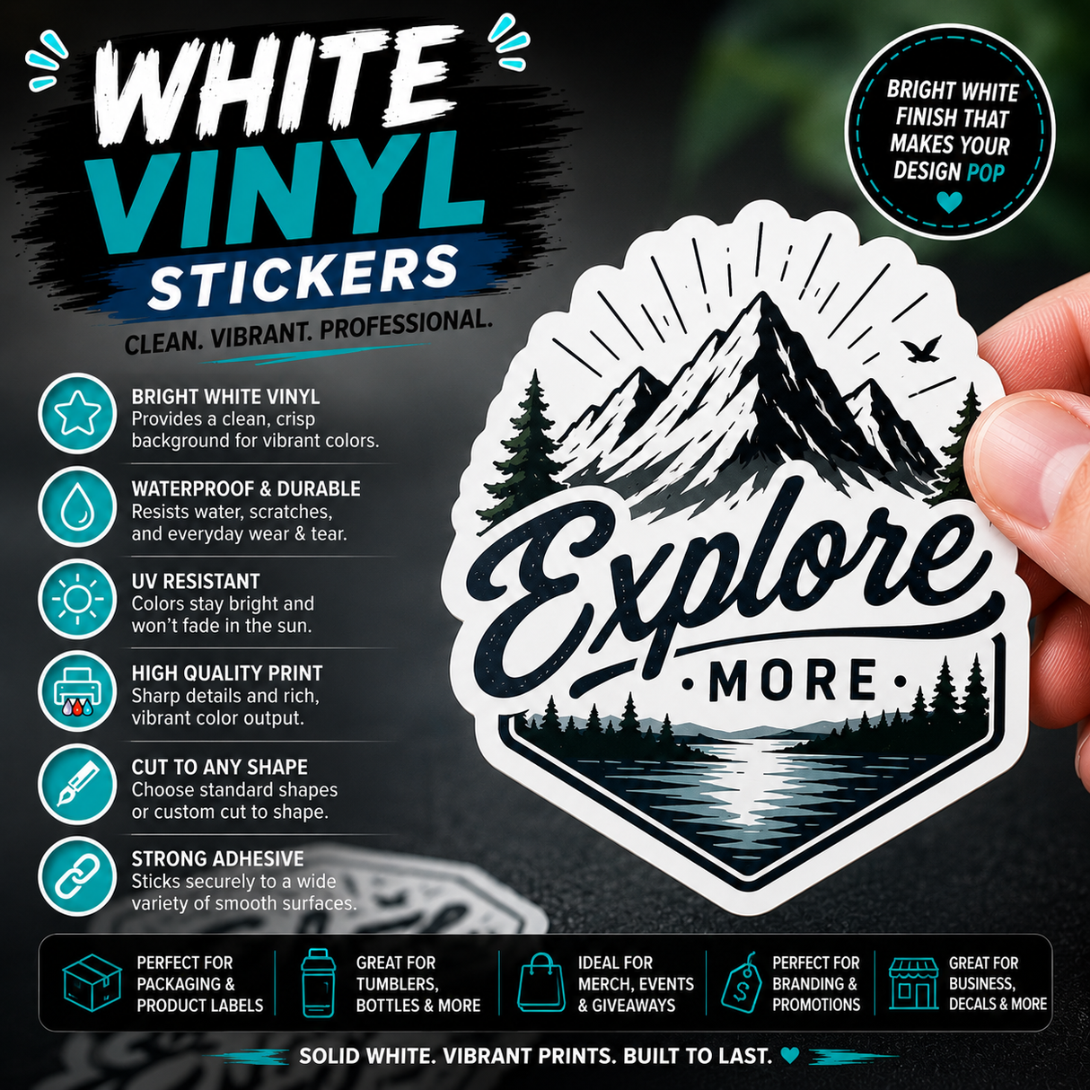 White Vinyl Stickers