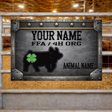 Show Animal Stall Sign - Metal Look