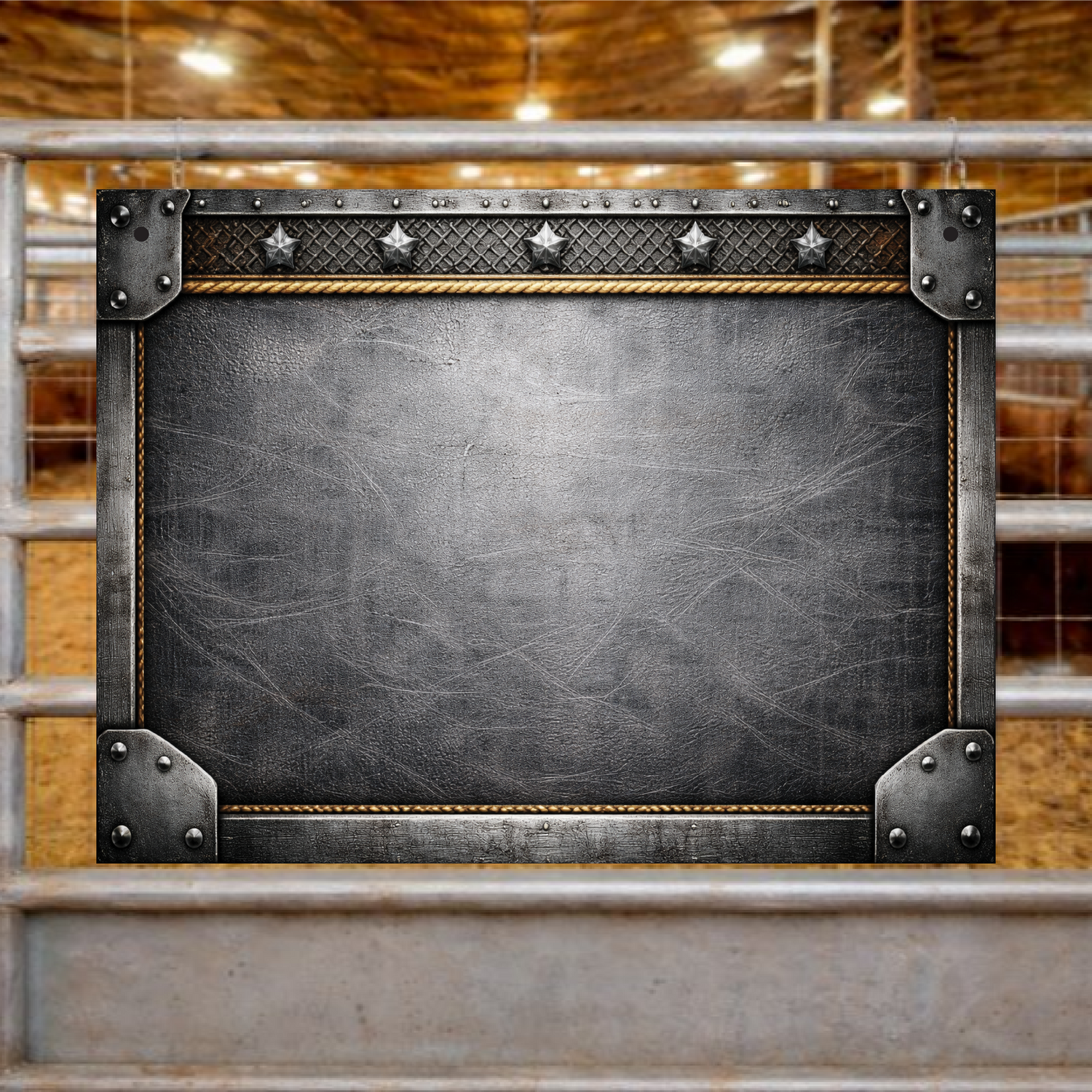 Show Animal Stall Sign - Metal Look