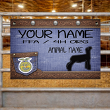 Show Animal Stall Sign - Denim Look