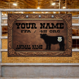 Show Animal Stall Sign - Leather Look