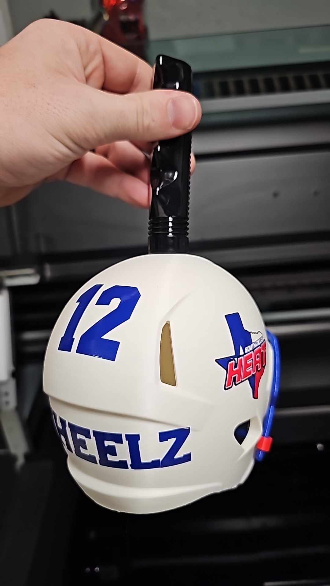 3D Printed Football Helmet with Cow Bell